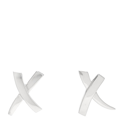 Tiffany Sterling Silver Paloma Picasso Graffiti X Earrings 1 of 4