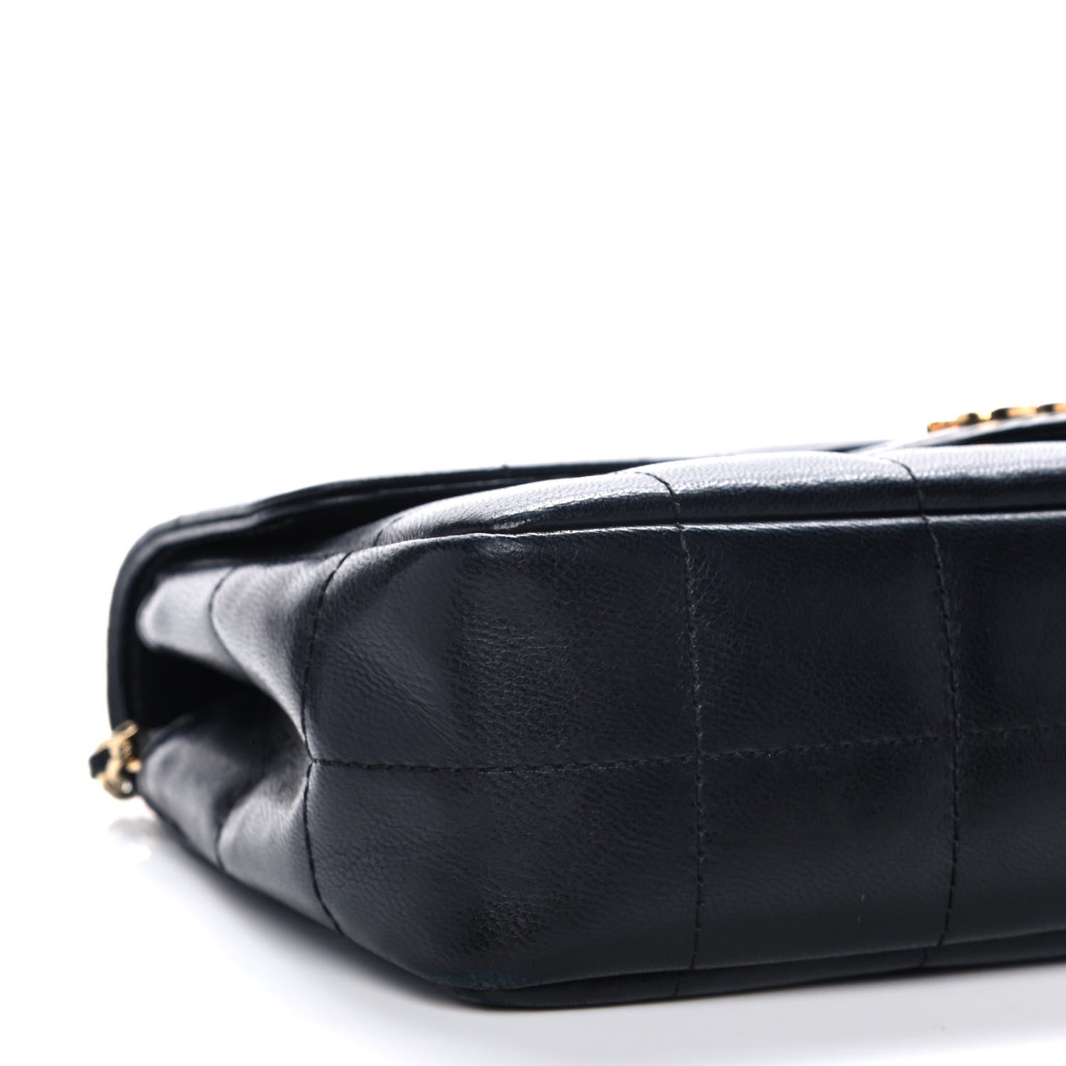 Chanel Lambskin Quilted Mini Chocolate Bar Camellia Flap Black 9 of 11