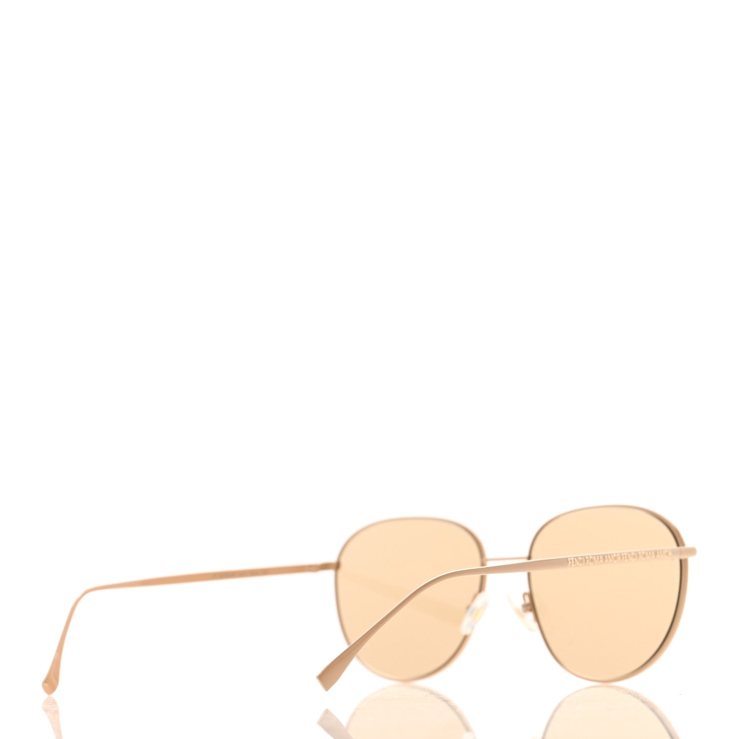 Fendi Metal Aviator Sunglasses FF 0379/G/S Gold 4 of 9