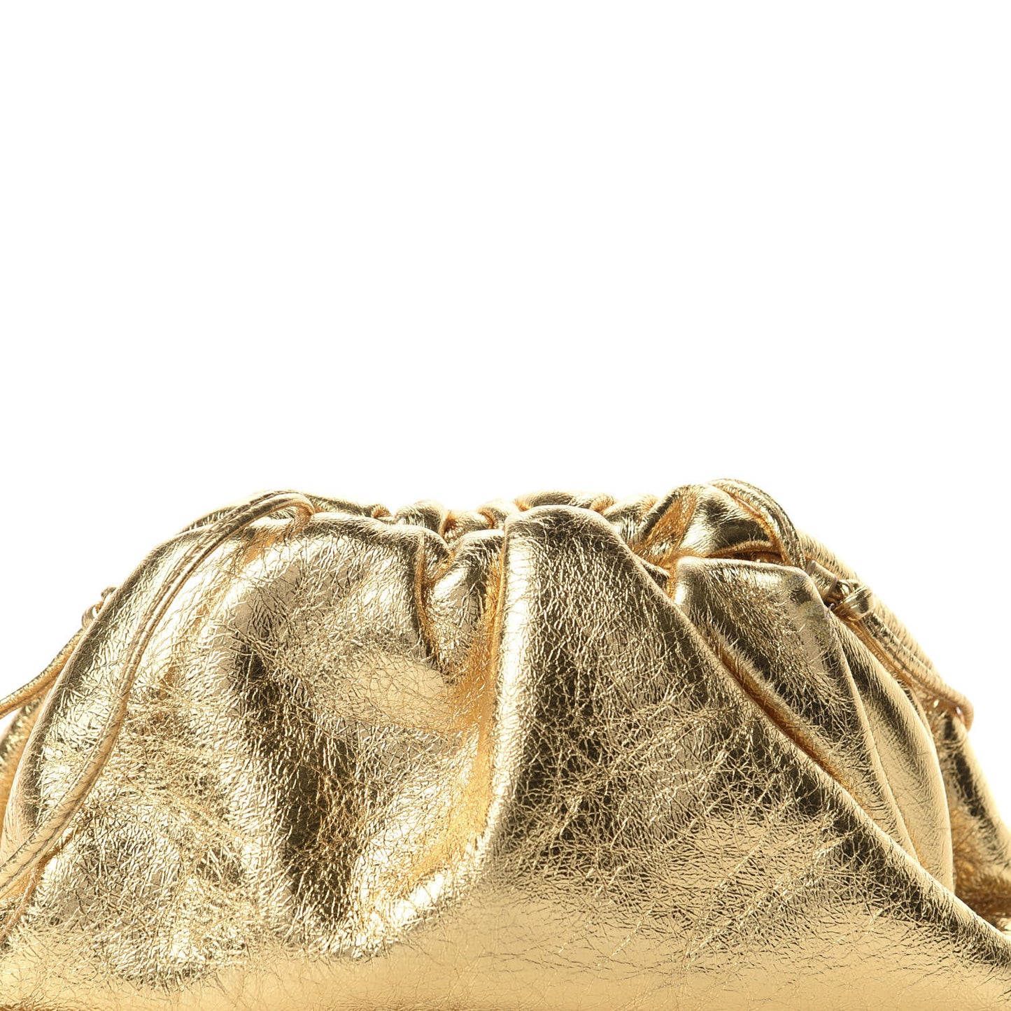 Metallic Crinkled Lambskin The Mini Pouch Oro