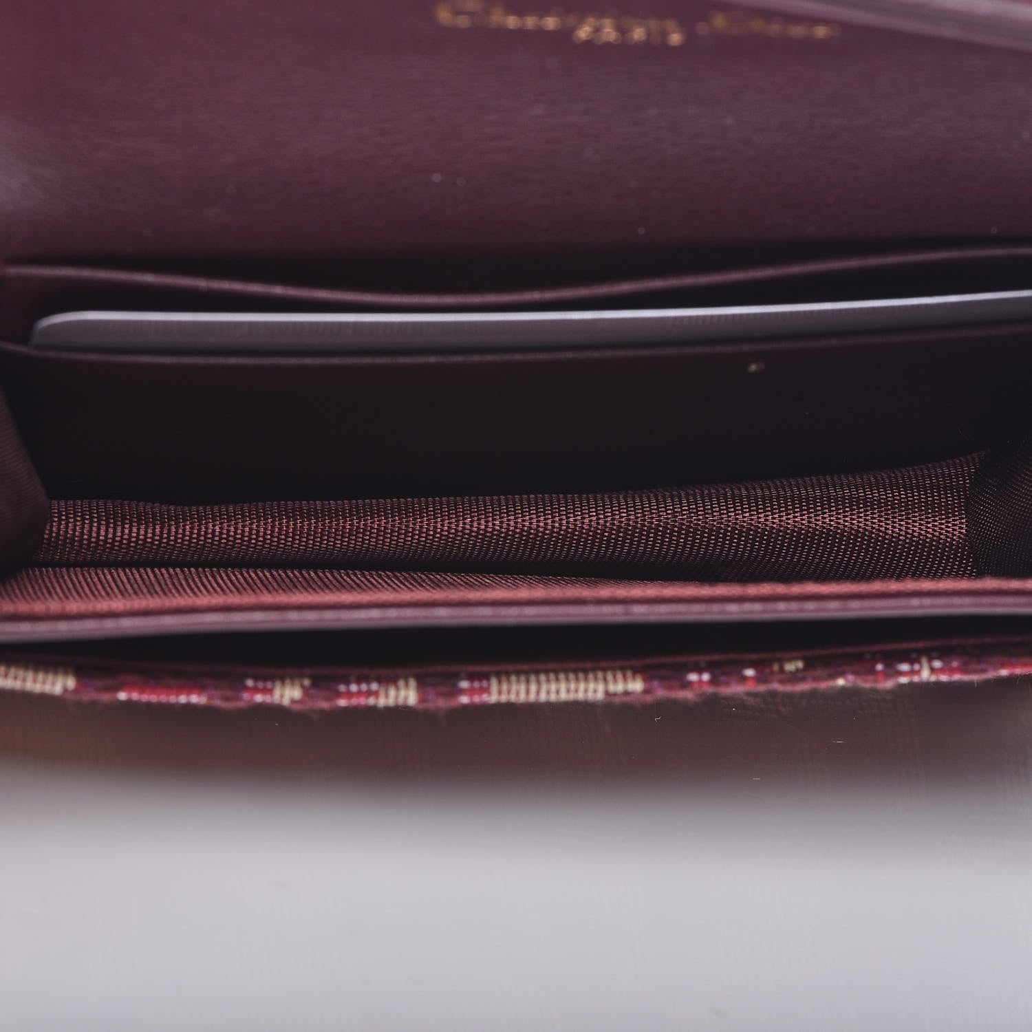 Christian Dior Oblique Saddle Card Holder Bordeaux 5 of 7