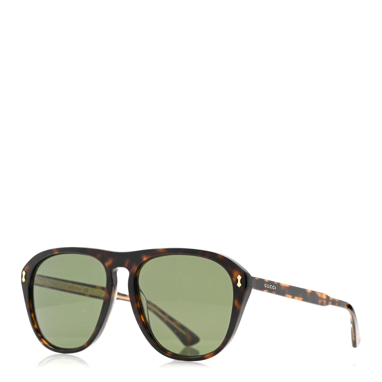 Gucci Acetate Aviator Sunglasses GG0128S Tortoise 1 of 7