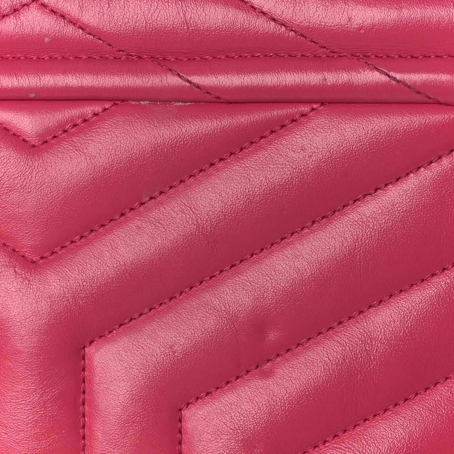 Saint Laurent Calfskin Y Quilted Monogram Small Loulou Chain Satchel Fresh Fuchsia 12 of 15