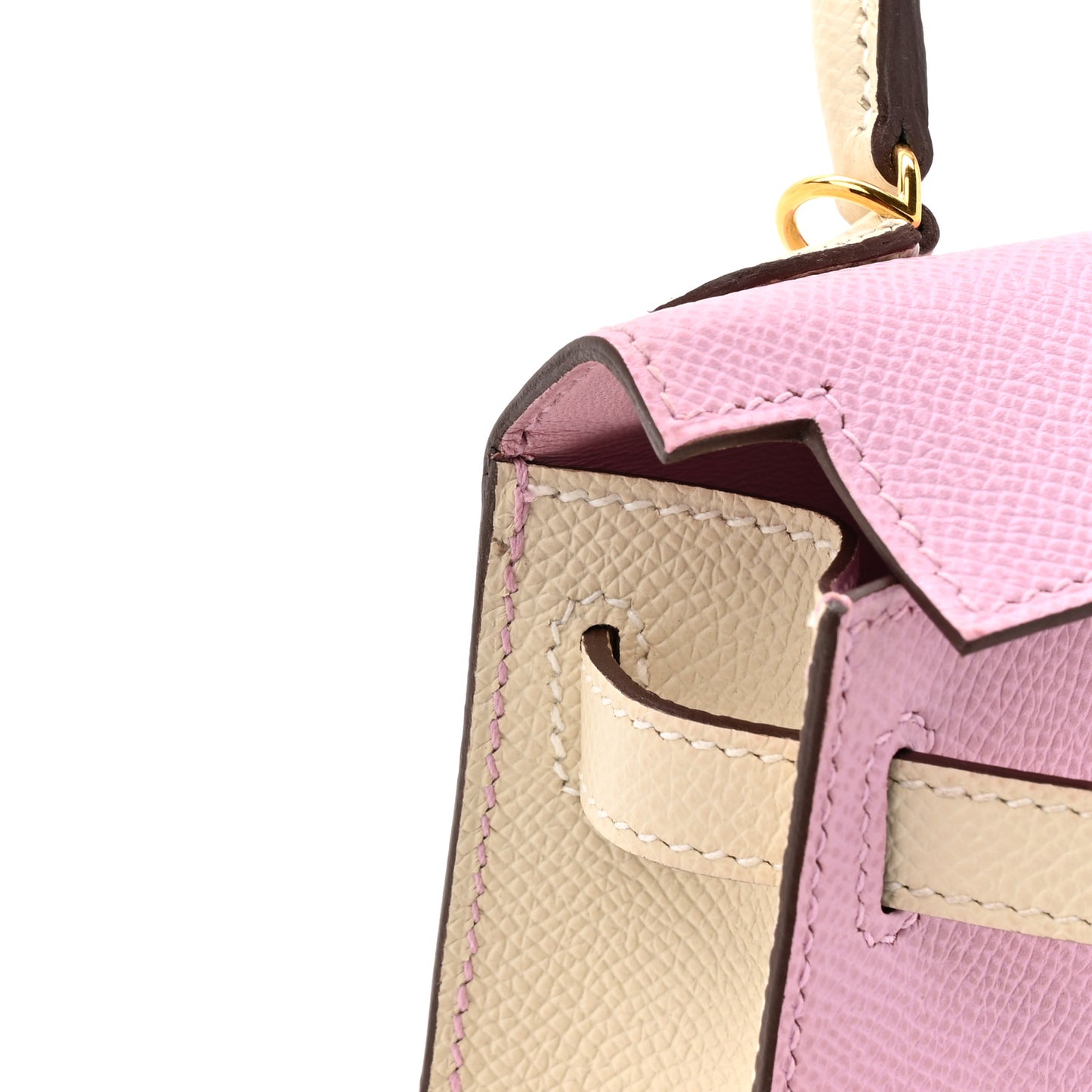 Epsom Horseshoe Mini Kelly Sellier 20 Mauve Sylvestre Craie