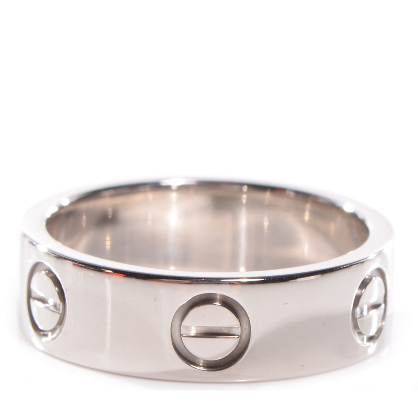 18K White Gold 5.5mm LOVE Ring 51 5.75