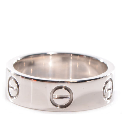 Cartier 18K White Gold 5.5mm LOVE Ring 51 5.75 1 of 4