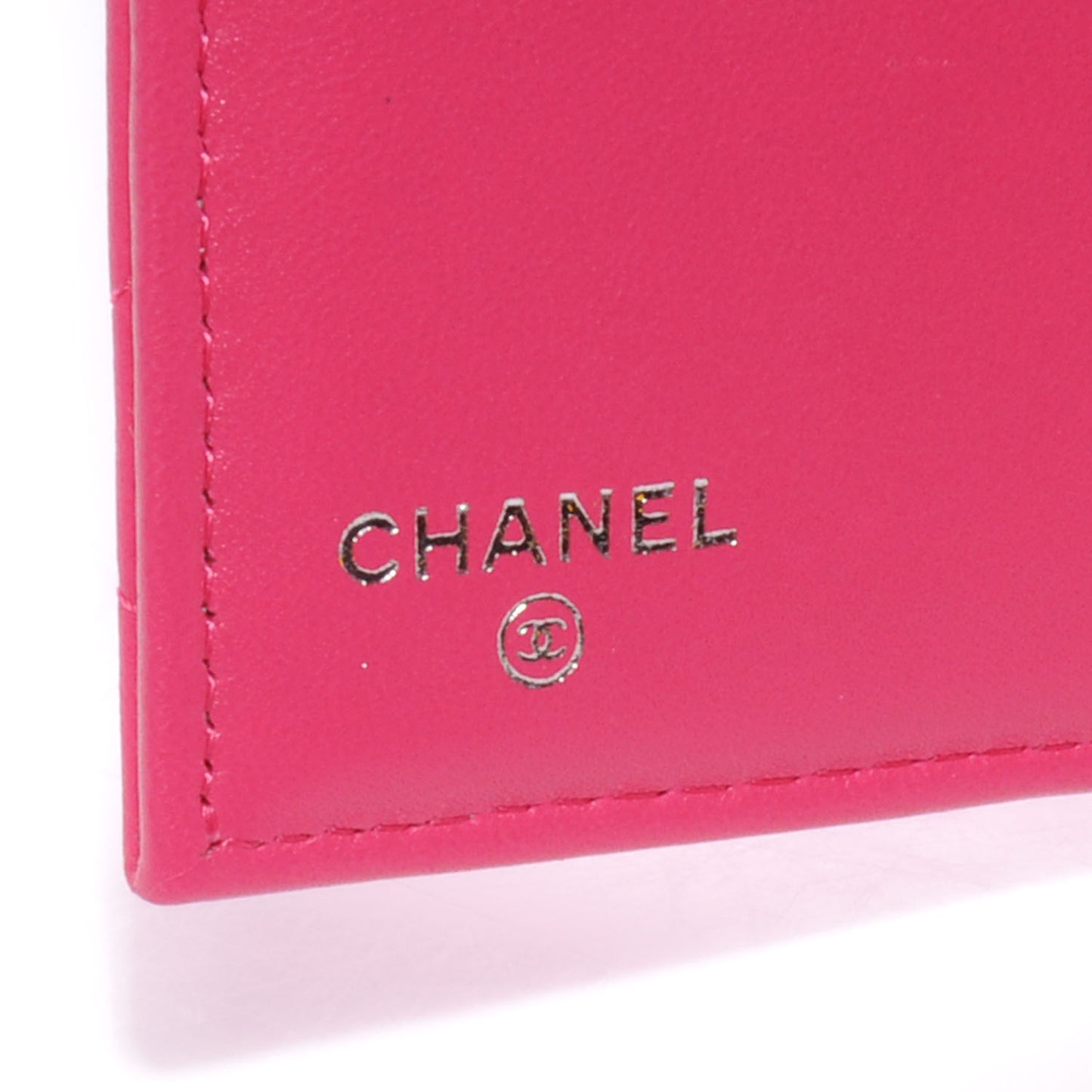 Lambskin Quilted Large Flap Wallet Fuchsia
