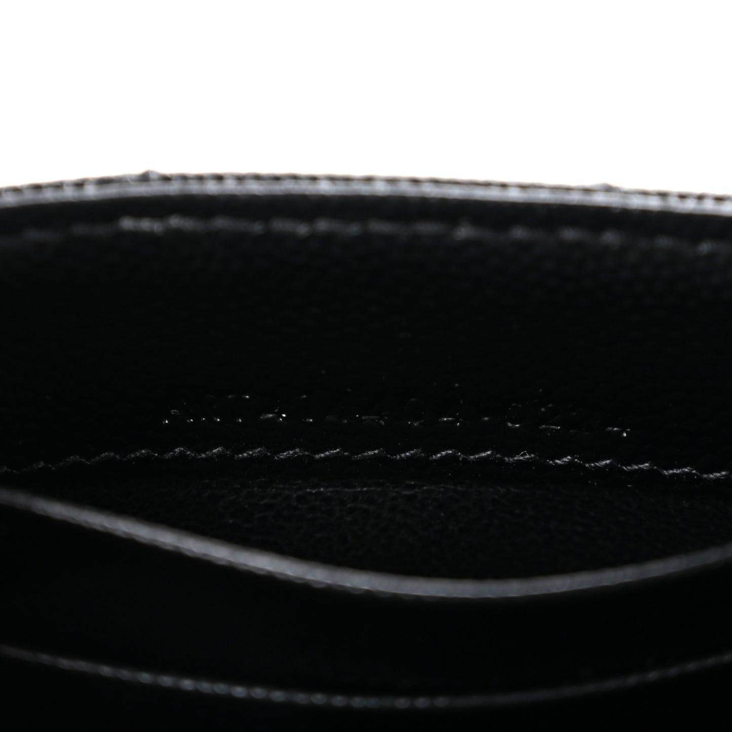 Grain De Poudre Matelasse Chevron Small Monogram Envelope Wallet Black