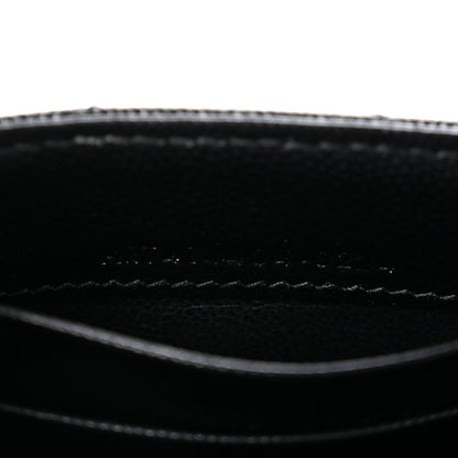 Saint Laurent Grain De Poudre Matelasse Chevron Small Monogram Envelope Wallet Black 7 of 10