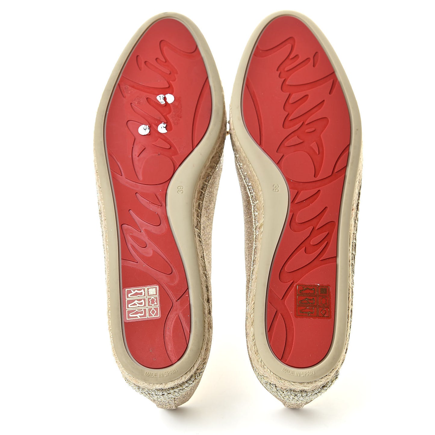 Glitter Aliochette Espadrilles 39 Gold