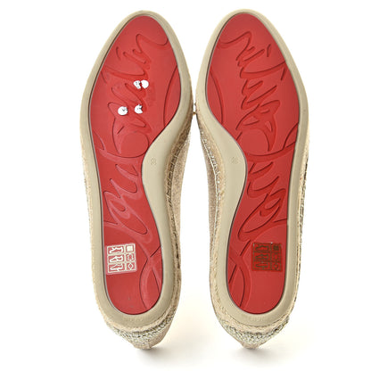 Christian Louboutin Glitter Aliochette Espadrilles 39 Gold 6 of 11