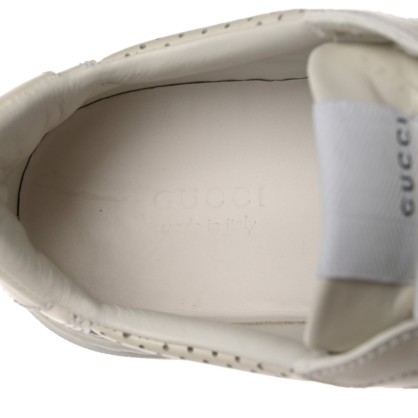 Calfskin GG Tennis Embossed Perforated Womens Platform 55mm Sneakers 38.5 Great White