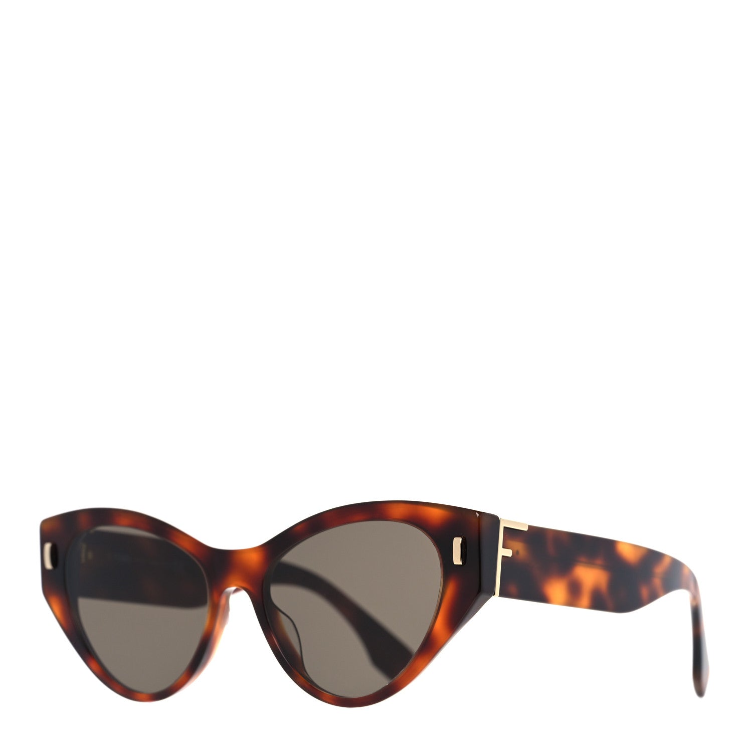 Fendi Geometric Sunglasses FE40035I Tortoise 1 of 8