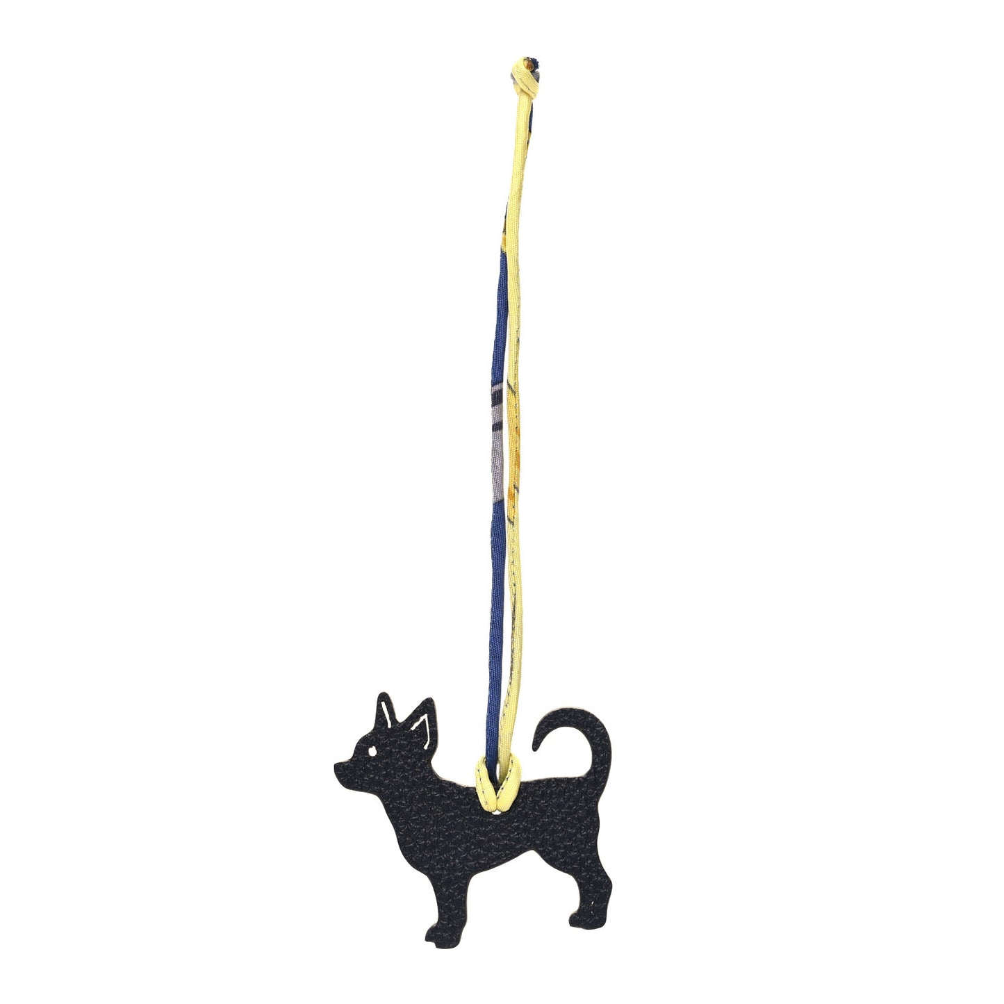 Togo Epsom Petit H Dog Bag Charm Black Etoupe