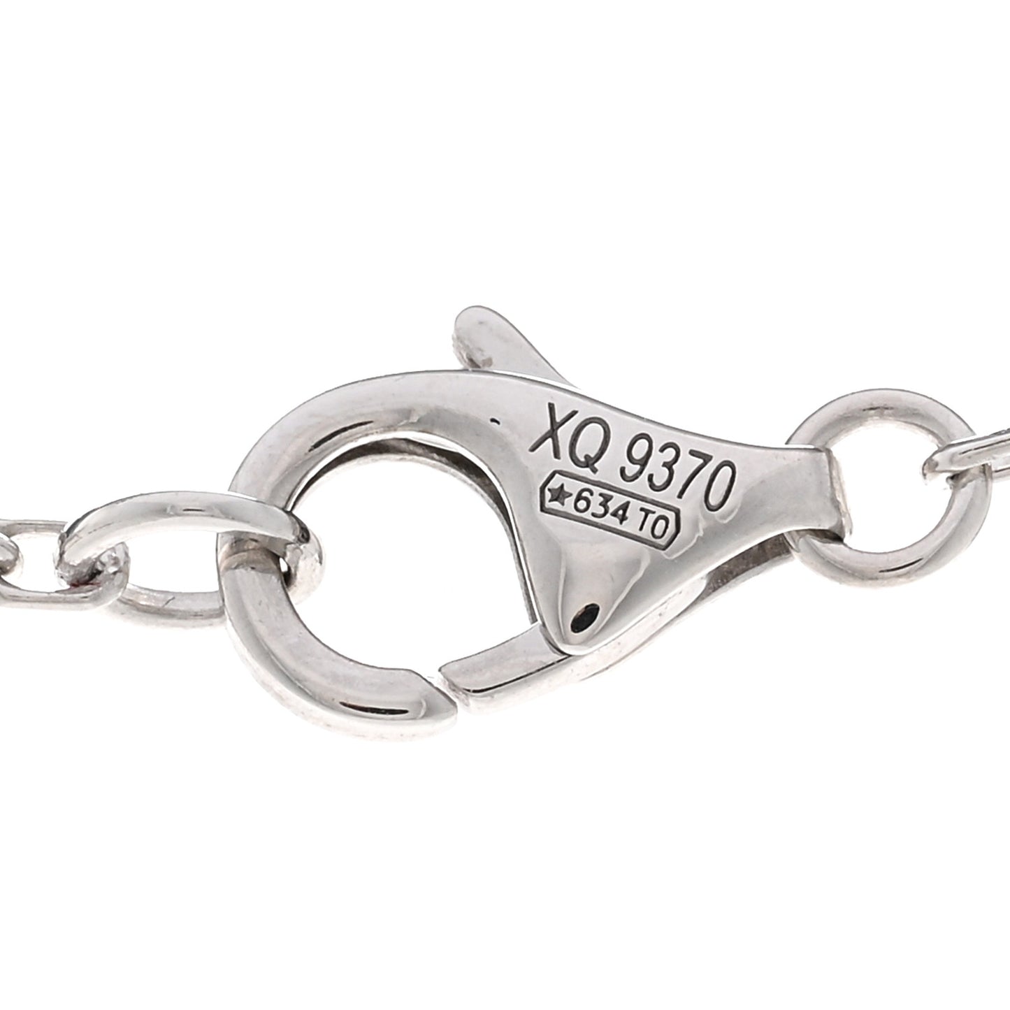 18K White Gold Diamond Interlocking LOVE Paved Necklace
