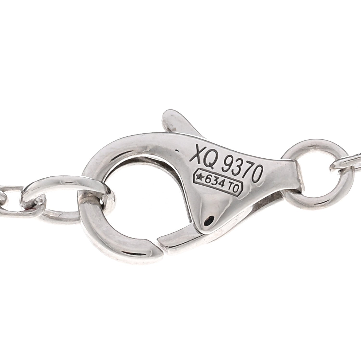 Cartier 18K White Gold Diamond Interlocking LOVE Paved Necklace 5 of 6