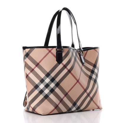 Burberry Nova Check Large Nickie Tote Black 3 of 10