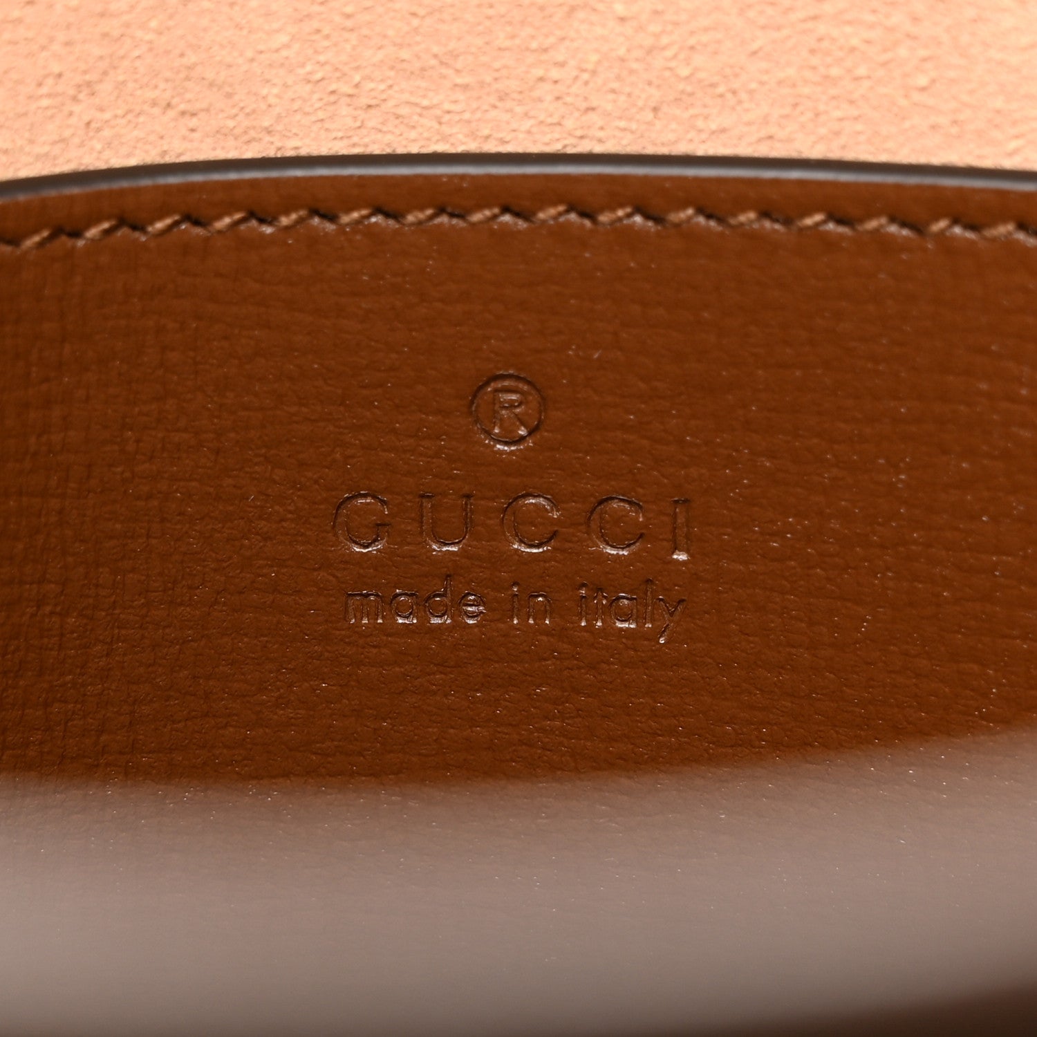 Gucci GG Supreme Monogram Azalea Calfskin Retro Interlocking G Beauty Case Beige Ebony Brown Sugar 6 of 9