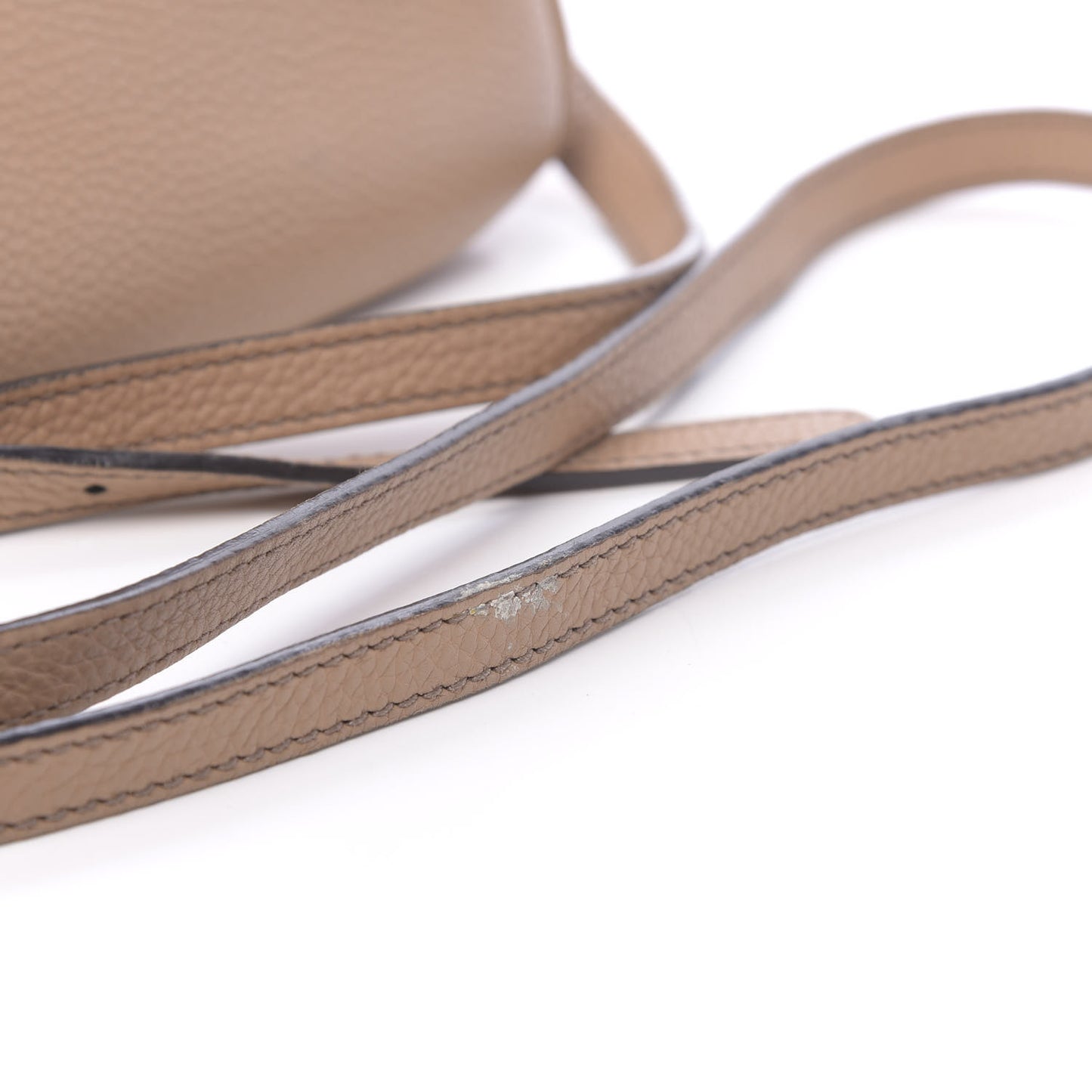 Pebbled Calfskin Small Soho Disco Bag Rose Beige