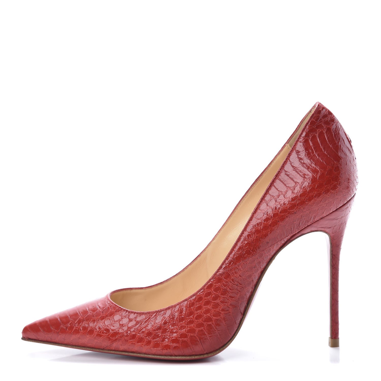 Christian Louboutin Watersnake Decollete 554 100 Pumps 36 Red 1 of 12