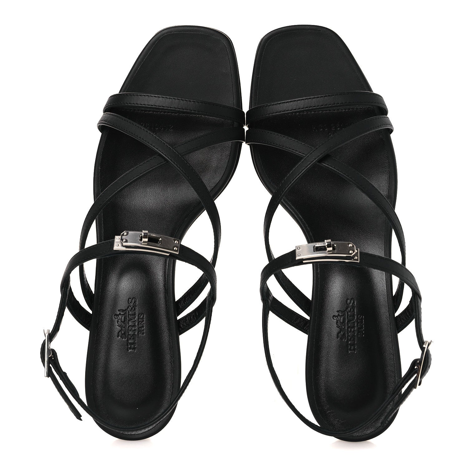 Hermes Calfskin Muse 40 Sandal 37 Black 2 of 13