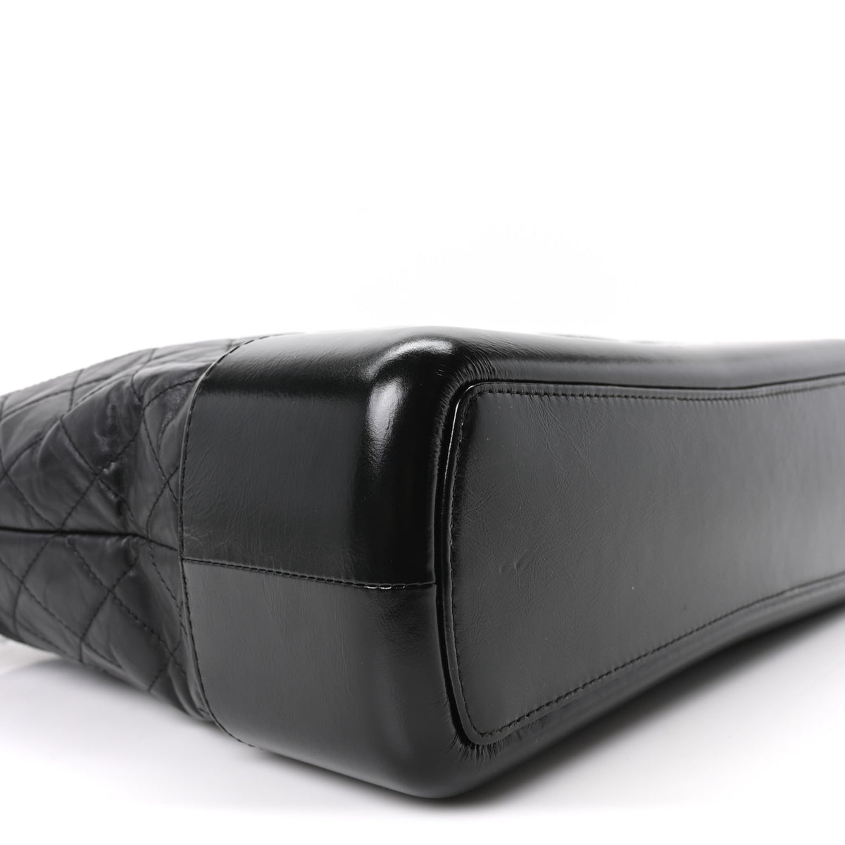 Calfskin Quilted Large Gabrielle Shopping Tote Black