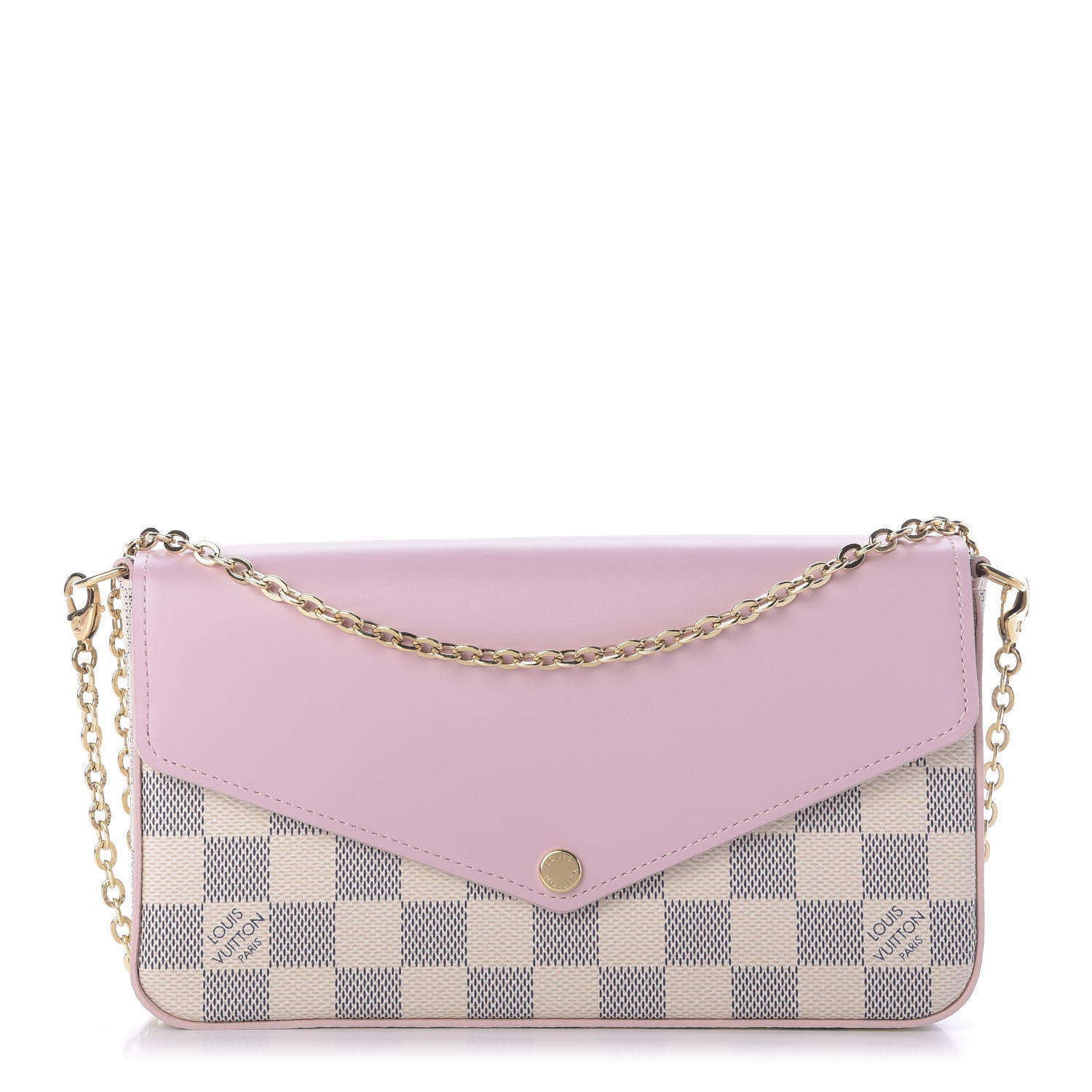 Louis Vuitton Damier Azur Calfskin Pochette Felicie Eau de Rose 1 of 11