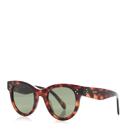 Celine Acetate Studded Mineral Round Sunglasses CL40031 Tortoise 1 of 9