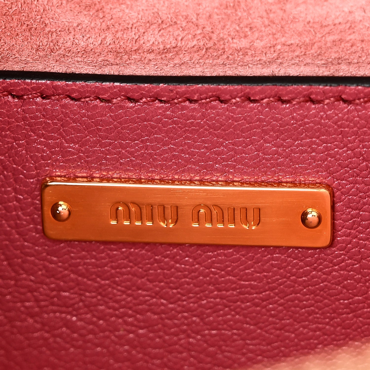 Miu Miu Goatskin Madras Tote Peonia 6 of 9