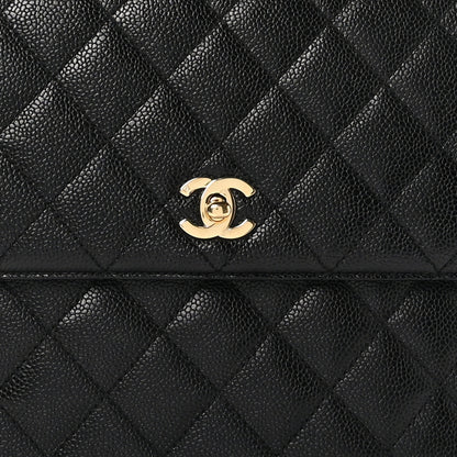 Chanel Caviar Quilted Jumbo Kelly Flap Black 7 of 9