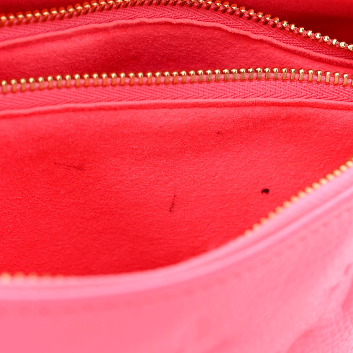 Calfskin Embossed Monogram Coussin BB Rose Fluo