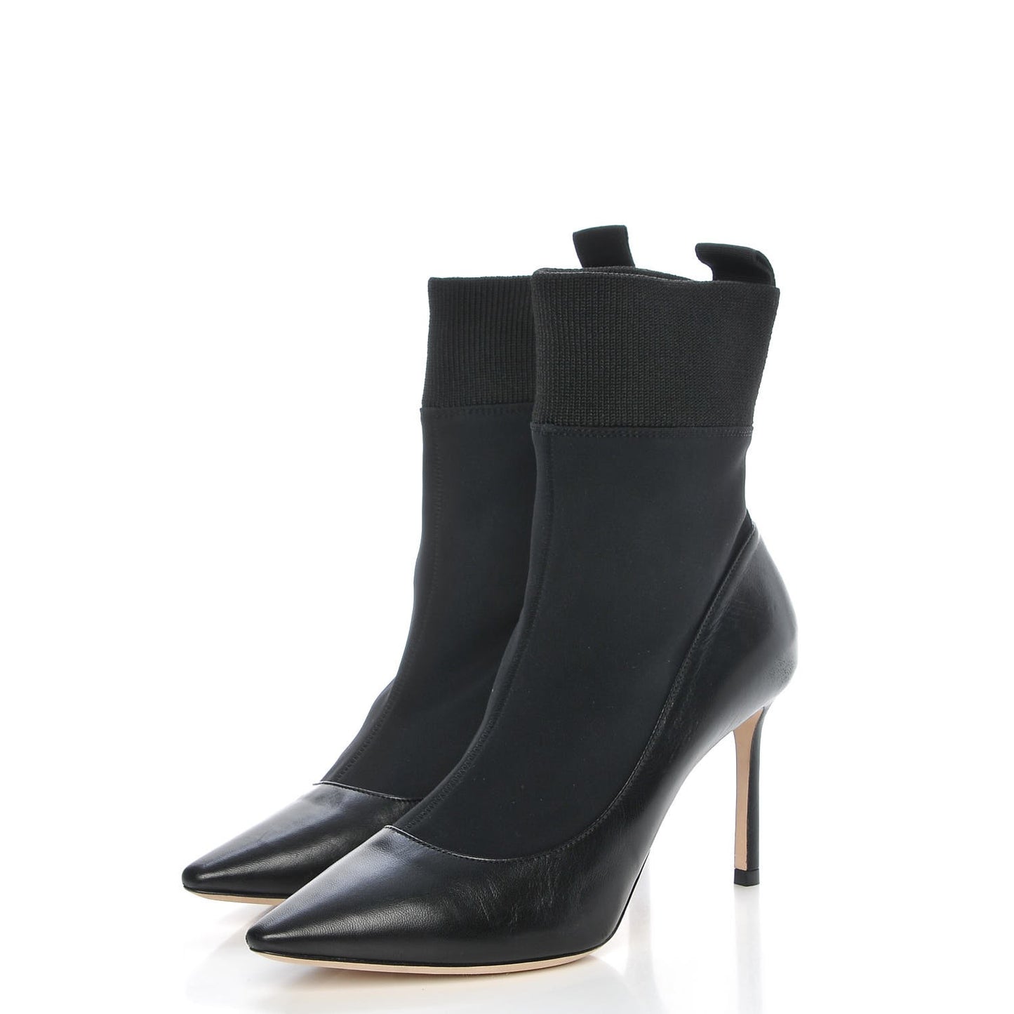 Nappa Stretch Fabric Brandon 85 Ankle Sock Boots 36.5 Black