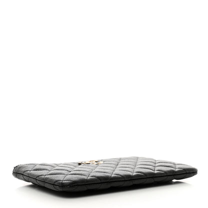 Chanel Caviar Quilted Crystal Enamel Cosmetic Case Black 4 of 8