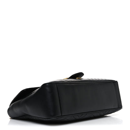 Gucci Calfskin Matelasse Medium GG Marmont Shoulder Bag Black 4 of 12