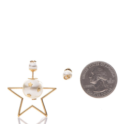 Christian Dior Pearl Mise En Dior Tribales Asymmetric Earrings Gold 2 of 3