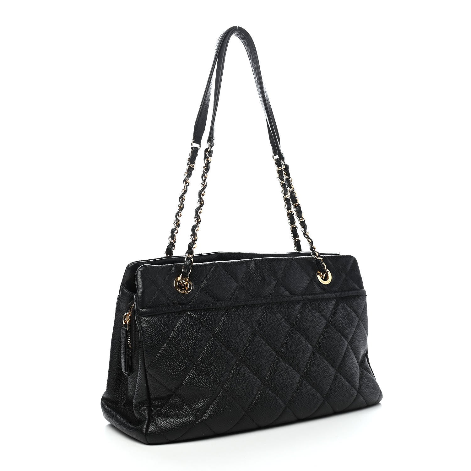 Chanel Caviar Quilted Timeless CC Soft Tote Black 3 of 9