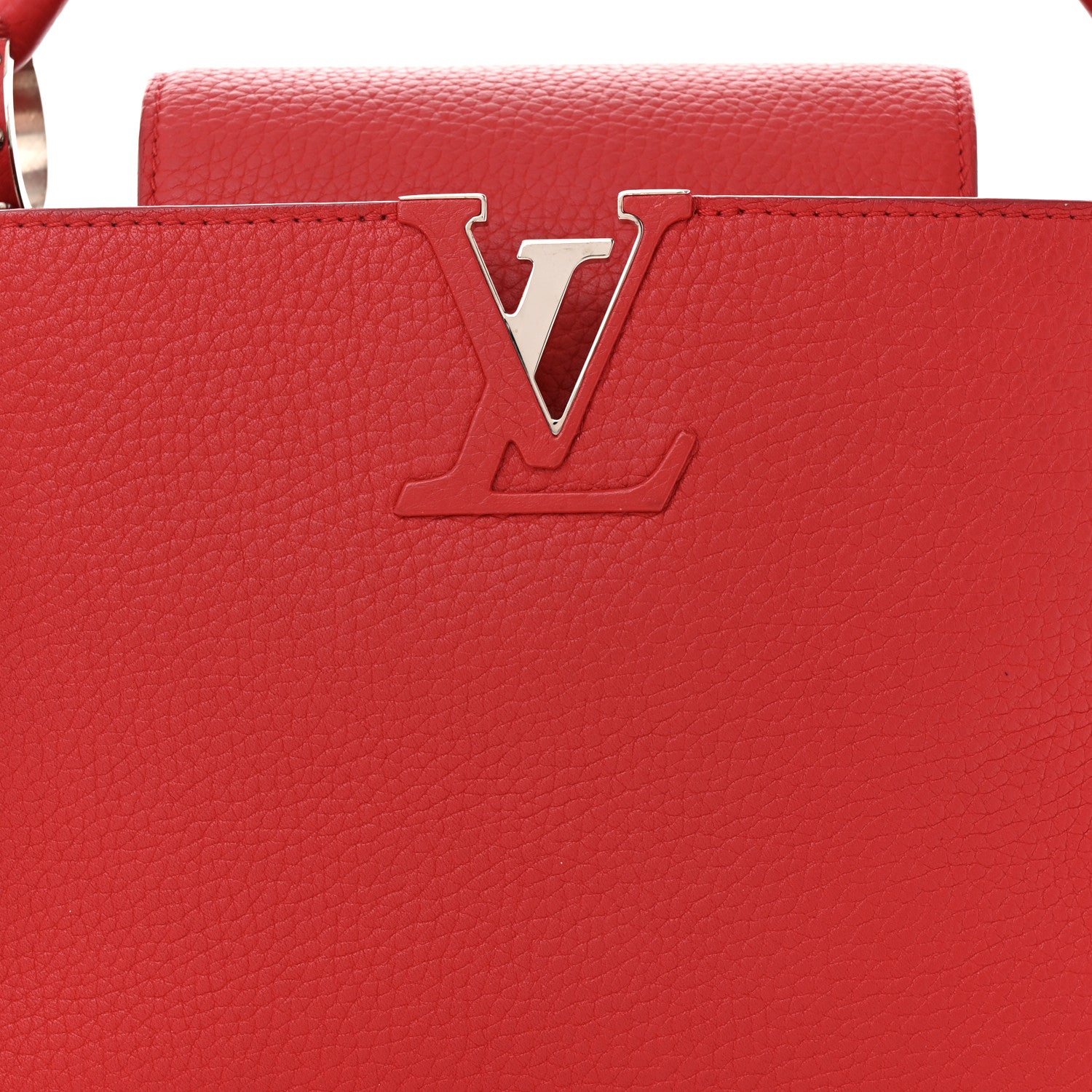 Louis Vuitton Taurillon Capucines BB Rubis 7 of 11
