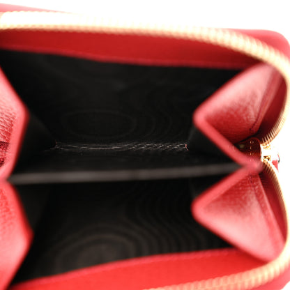 Gucci Monogram Dollar Calfskin Zip Around French Flap Wallet Beige Ebony Rosso 6 of 9