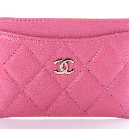 Chanel Caviar Quilted Card Holder Pink 10 of 11