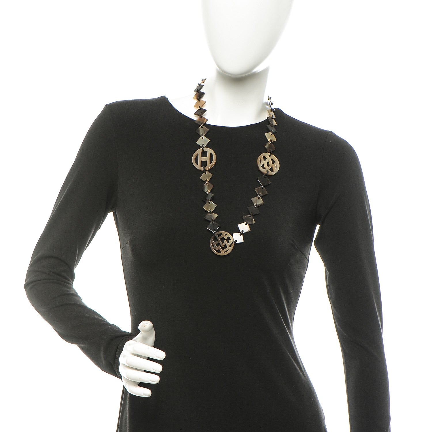 Hermes Buffalo Horn Lacquer Lena Necklace 2 of 7