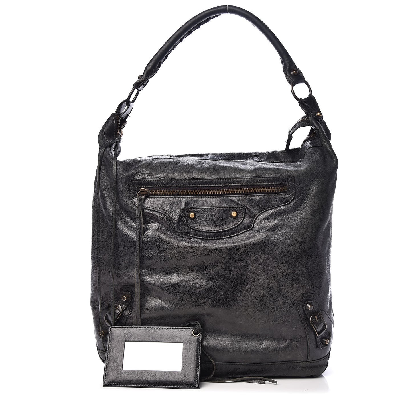 Agneau Classic Hardware Day Hobo Black