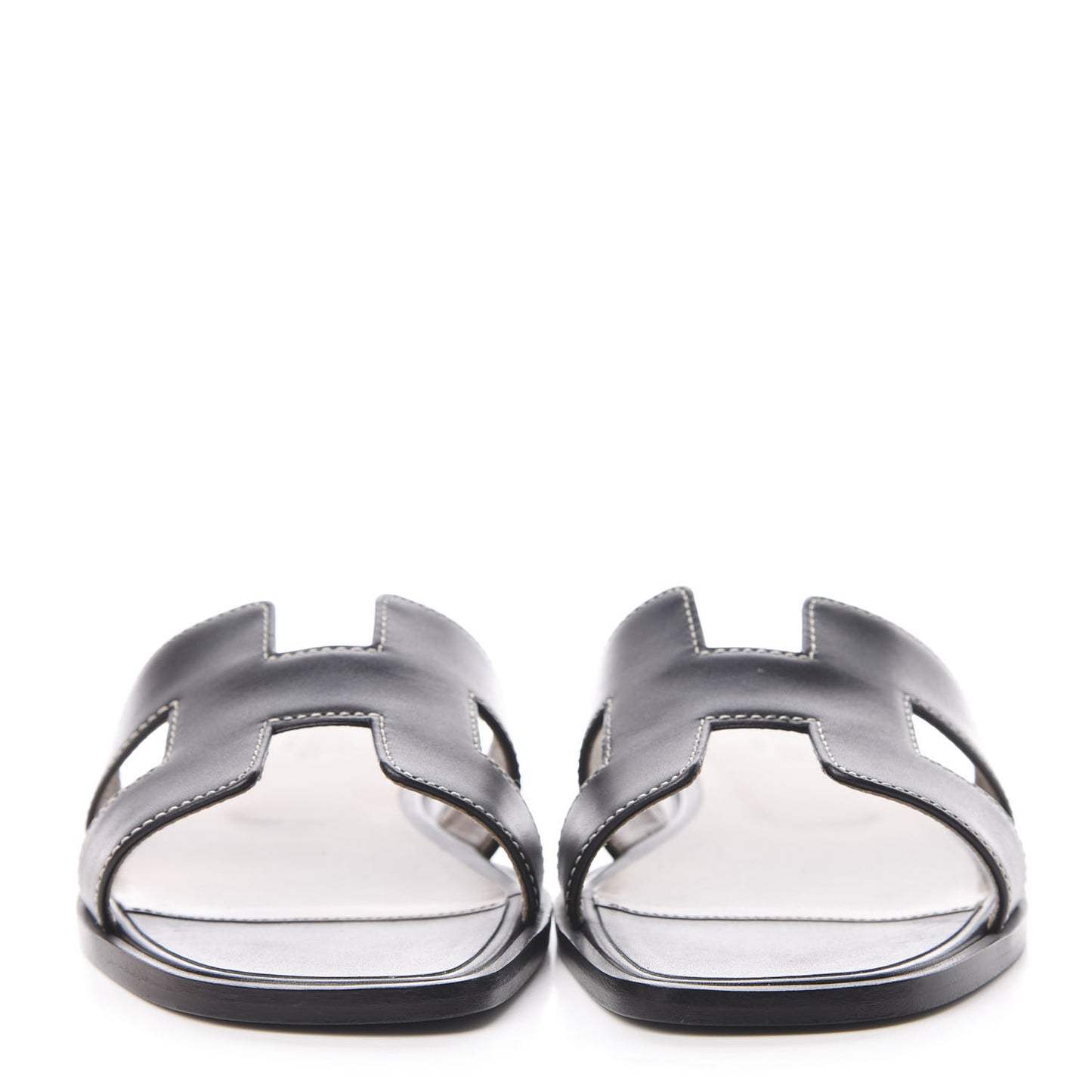 Box Calfskin Oran Sandals 37 Black