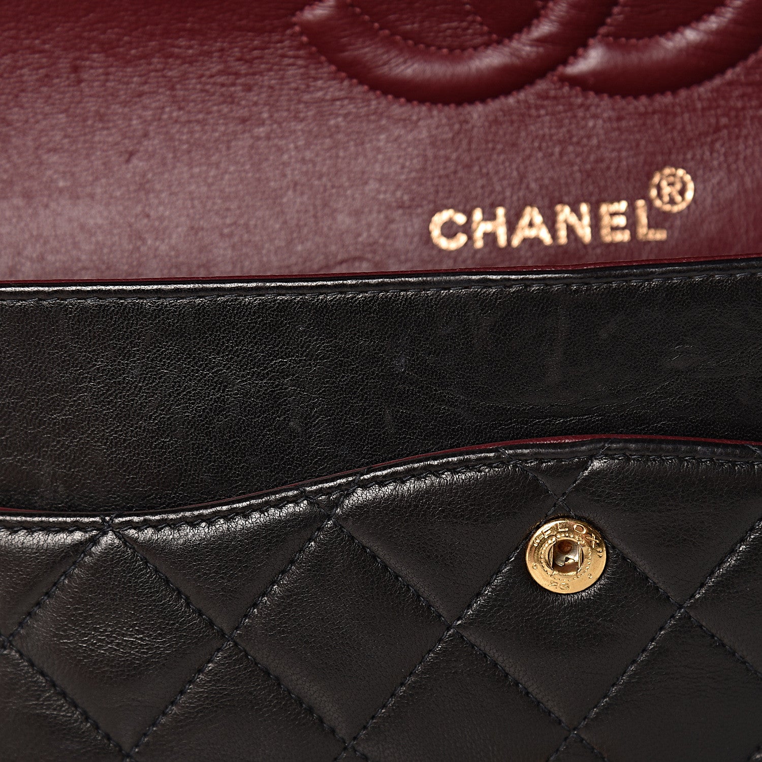 Chanel Lambskin Quilted Medium Double Flap Black 11 of 18
