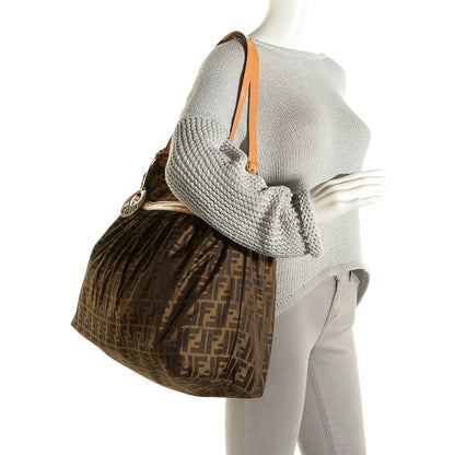 Fendi Nylon Patent Zucca Large Chef Shopper Tote Tobacco 11 of 18