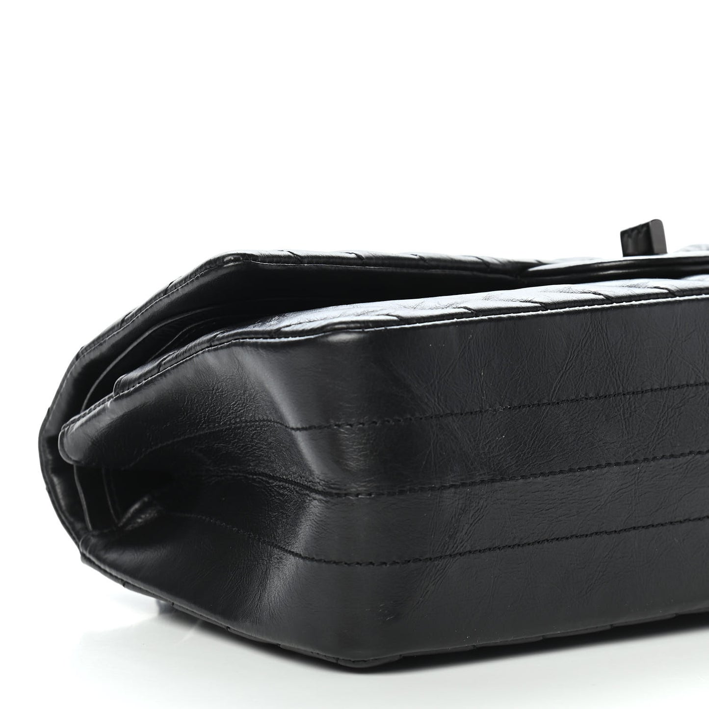 Aged Calfskin Quilted 2.55 Reissue 225 Flap So Black