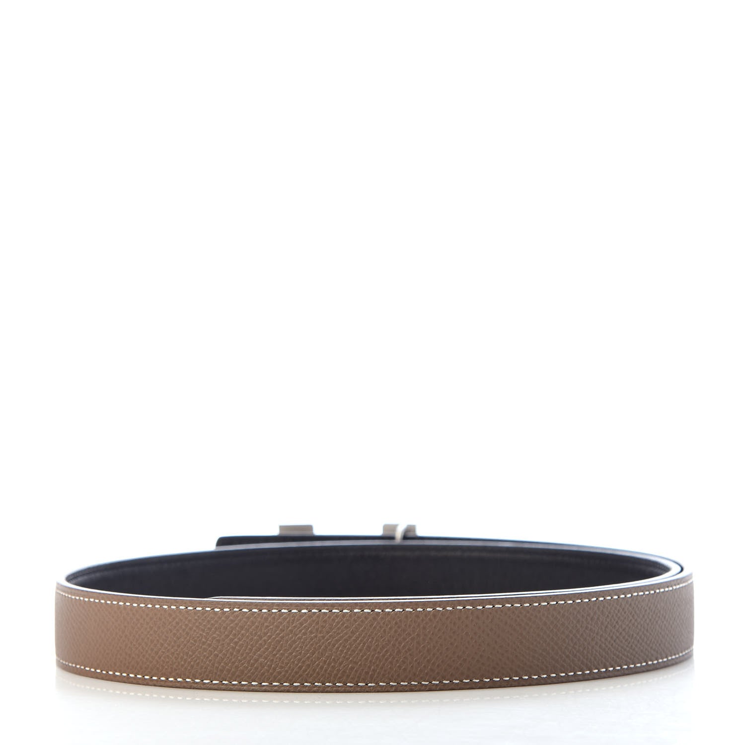 Hermes Swift Epsom 24mm Mini Constance H Belt 80 Black Etoupe 2 of 6