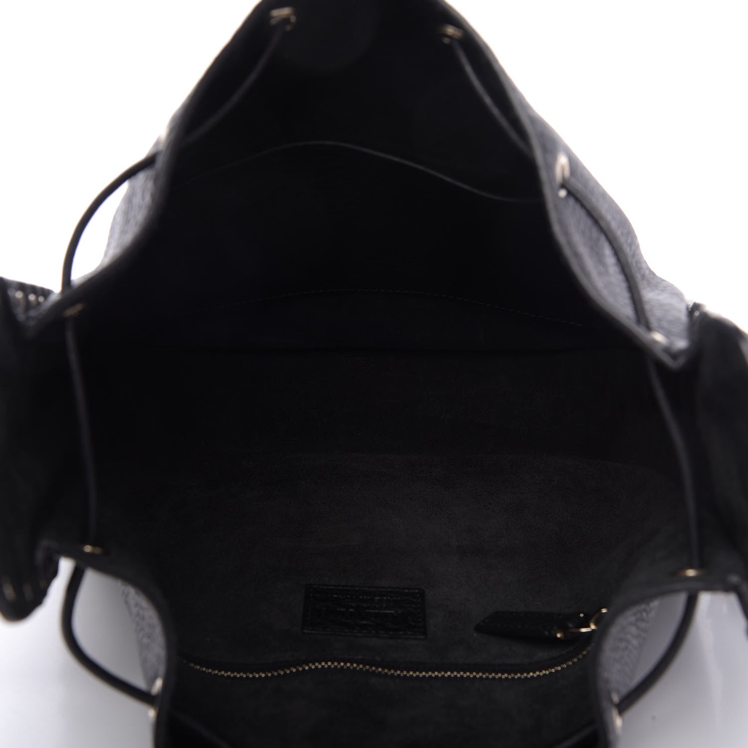 Valentino Garavani Grained Calfskin Rockstud Bucket Bag Black 5 of 9