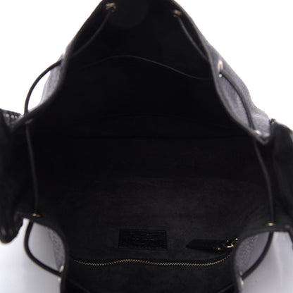 Valentino Garavani Grained Calfskin Rockstud Bucket Bag Black 5 of 9