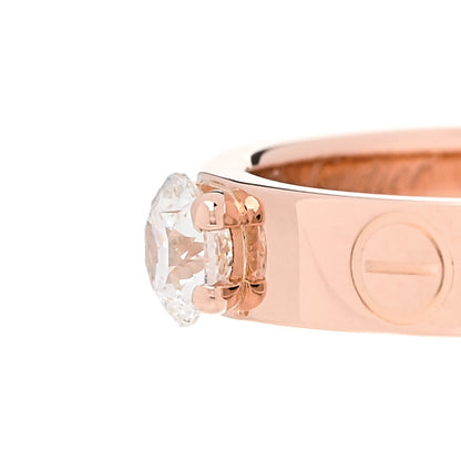 Cartier 18K Pink Gold Diamond .24ct LOVE Solitaire Engagement Ring 49 5 4 of 6