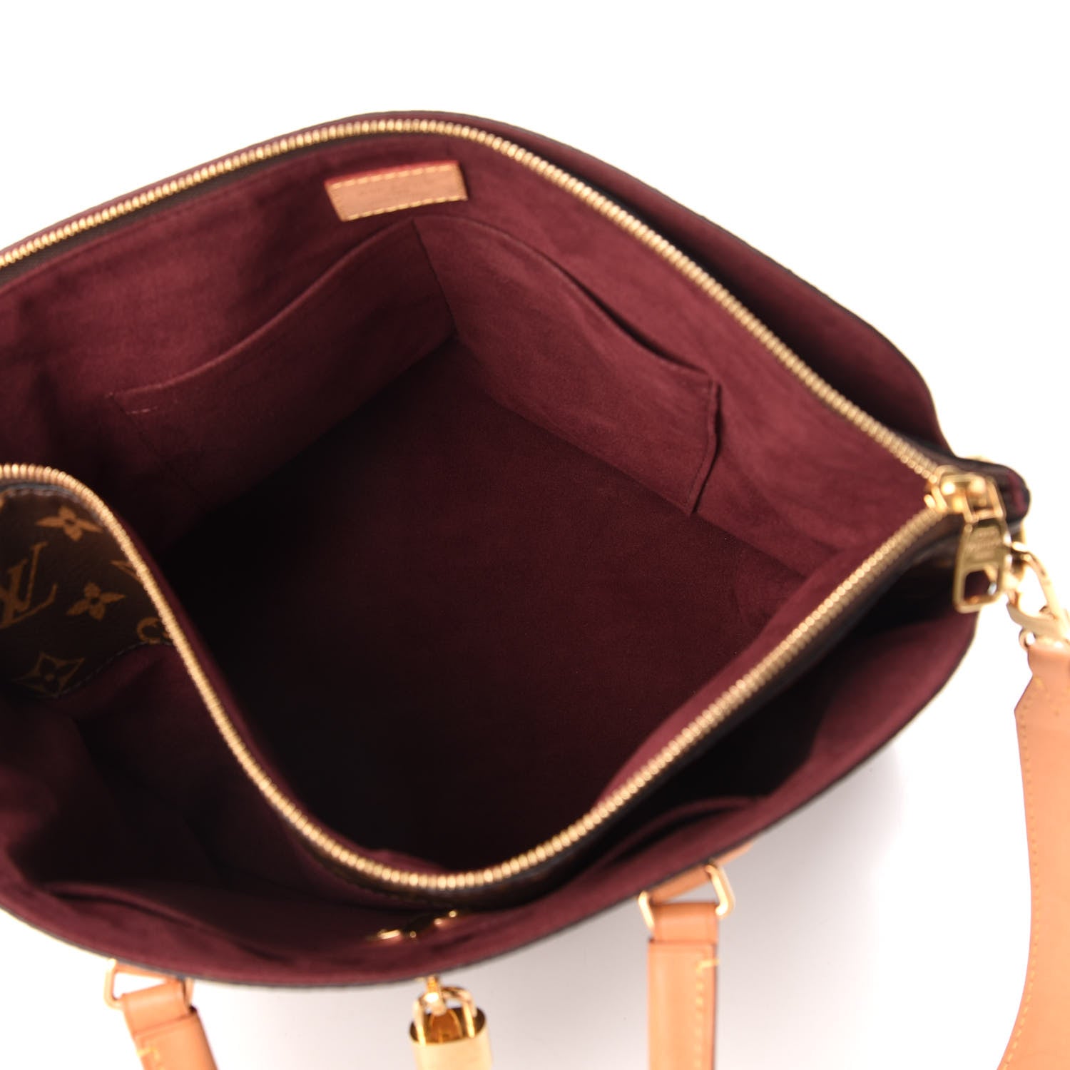 Louis Vuitton Monogram Flower Zipped Tote MM Beige 5 of 11